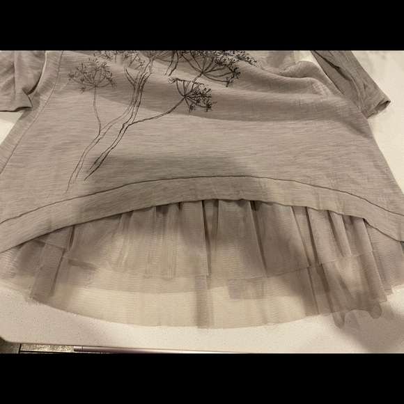 Women’s flowy dress size M, developed in Paris with flower design, grey - Picture 7 of 7